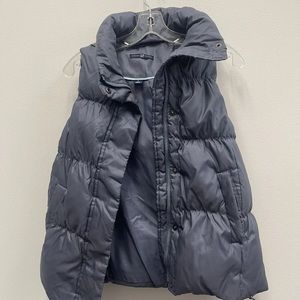 Gap Button Zip Up Puffer Vest Navy Women’s Size Small